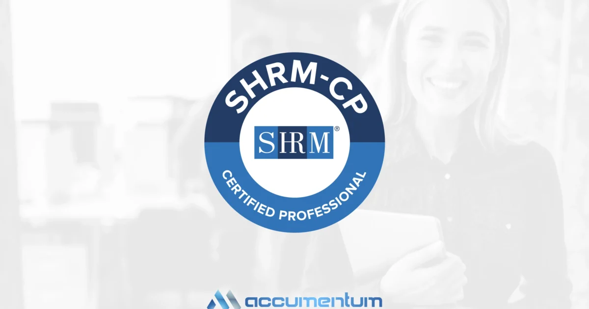 SHRM Certified Professional (SHRM-CP) Certification Training Course with Accumentum
