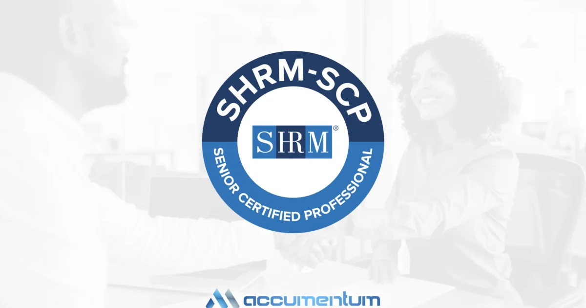 SHRM Senior Certified Professional (SHRM-SCP) Certification Training Course with Accumentum