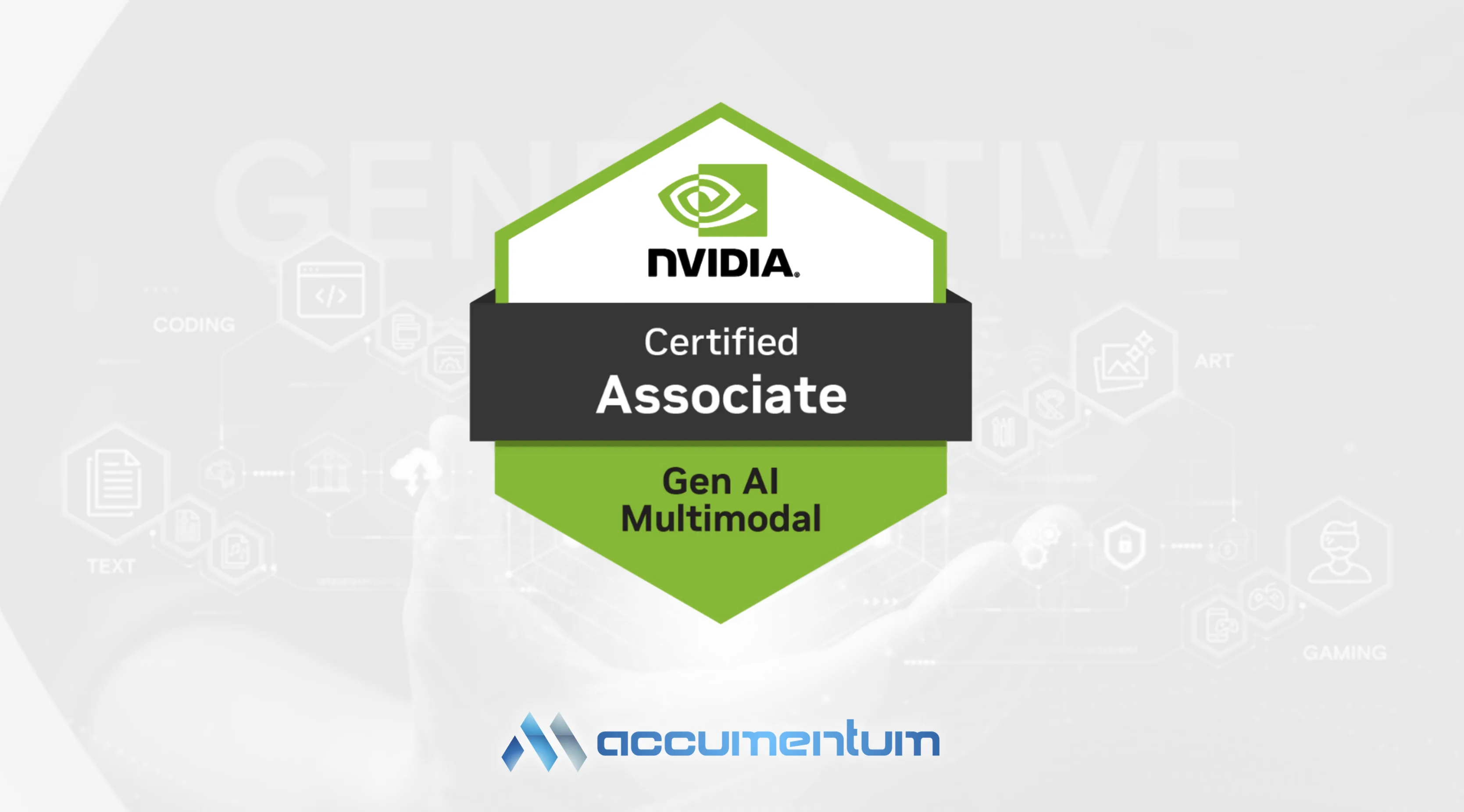 NVIDIA Certified Associate: Generative AI Multimodal Certification Training Course Certification Badge