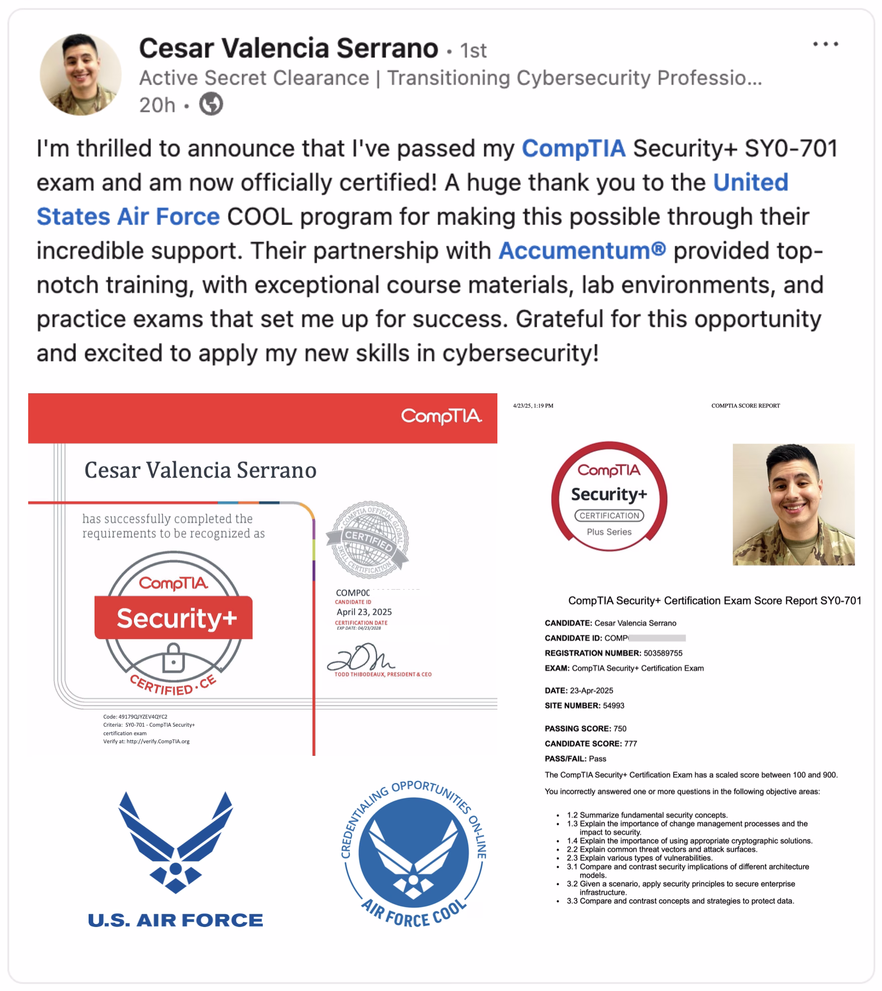 Accumentum alumni certification and training success story 75
