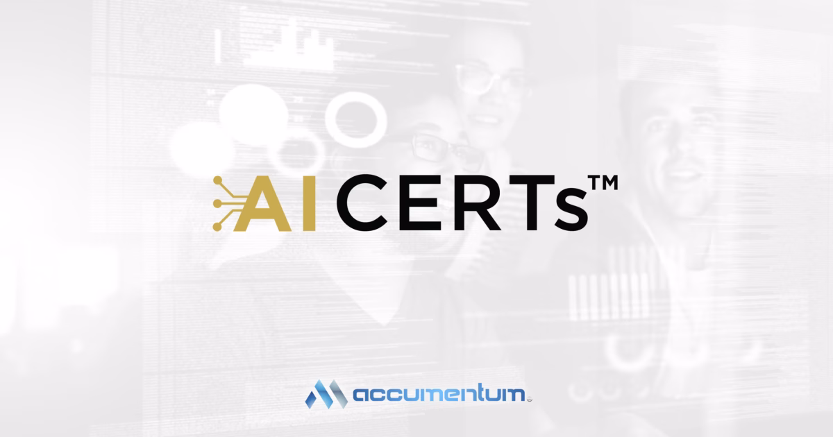 AI CERTs certification training courses with Accumentum