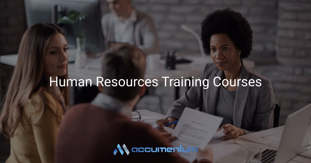 Human Resources training courses with Accumentum
