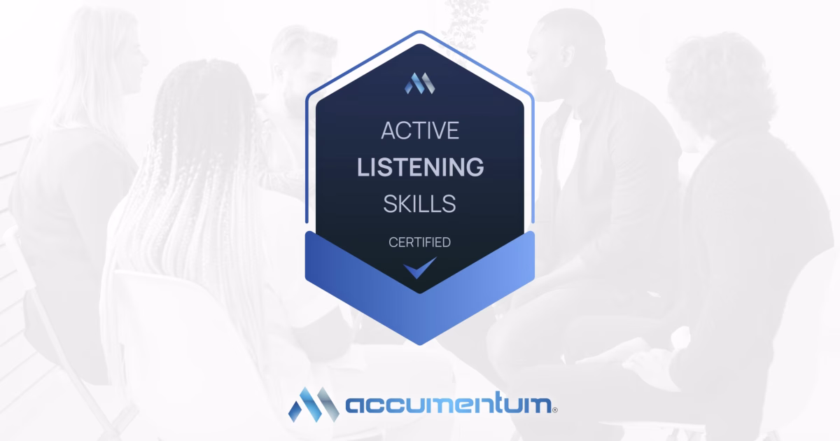 Active Listening Skills Certification Training Course with Accumentum
