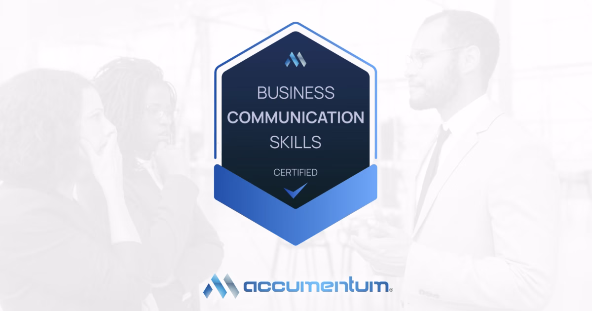 Business Communication Skills Certification Training Course with Accumentum