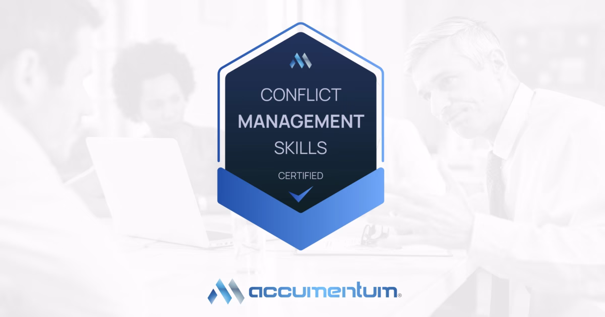 Conflict Management Skills Certification Training Course with Accumentum
