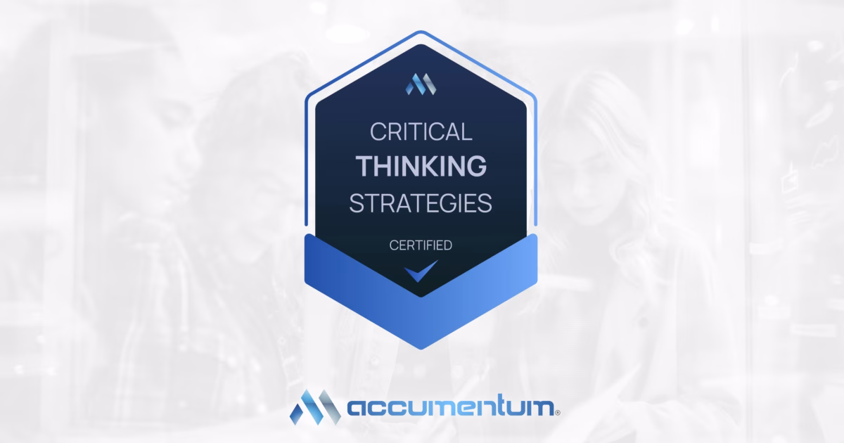 Critical Thinking Strategies Certification Training Course with Accumentum