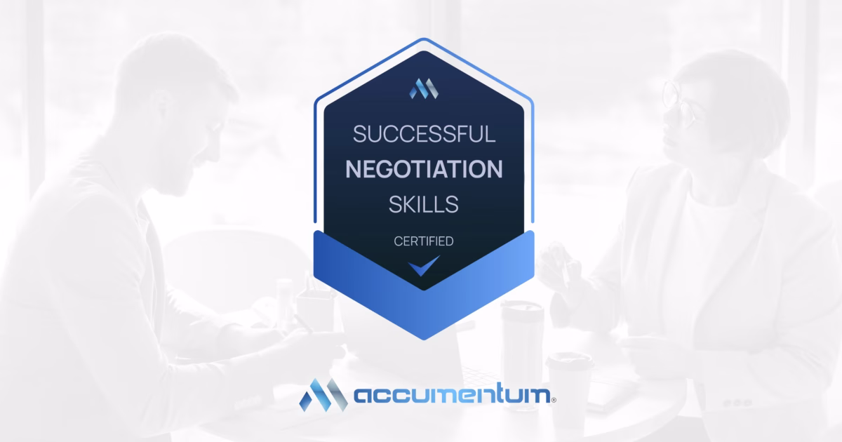 Successful Negotiation Skills Certification Training Course with Accumentum