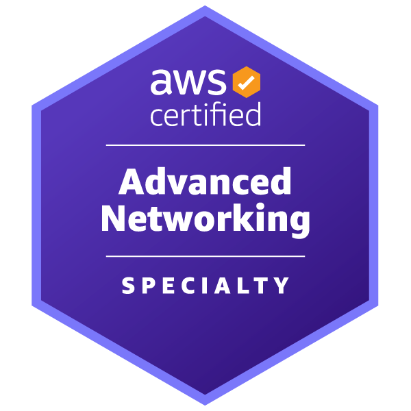 AWS Certified Advanced Networking Specialty Certification Badge with Accumentum