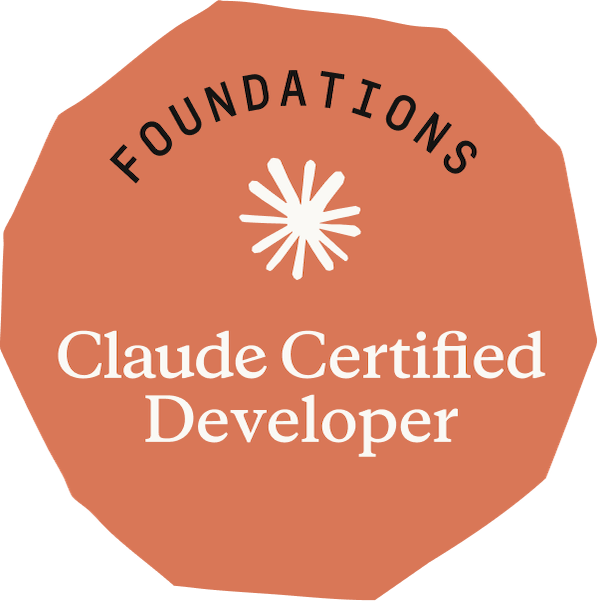 Claude Certified Developer Foundations Certification Badge