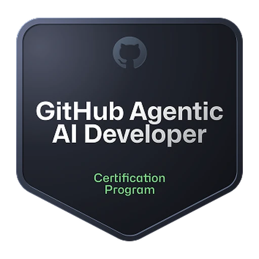 GitHub Agentic AI Developer certification badge