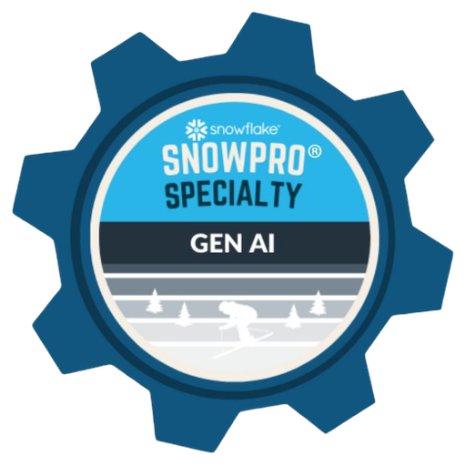 SnowPro Specialty: Gen AI certification badge