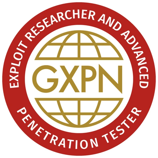 GIAC Exploit Researcher and Advanced Penetration Tester (GXPN) badge