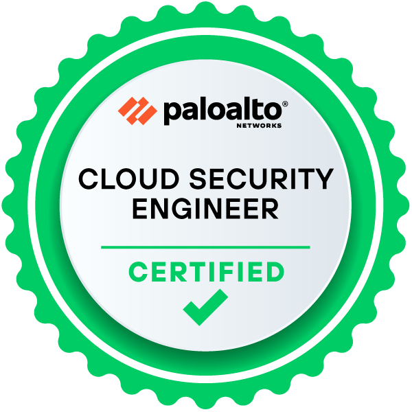Palo Alto Networks Certified Cloud Security Engineer badge