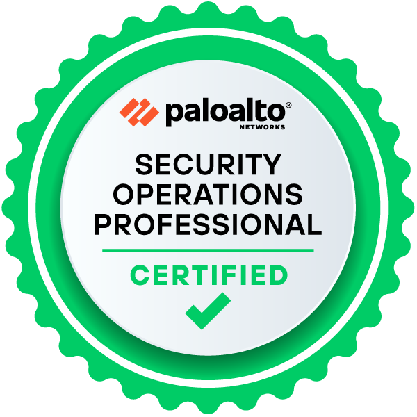 Palo Alto Networks Certified Security Operations Professional badge