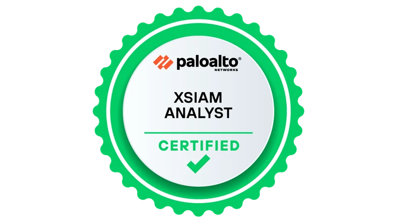 Palo Alto Networks Certified XSIAM Analyst badge