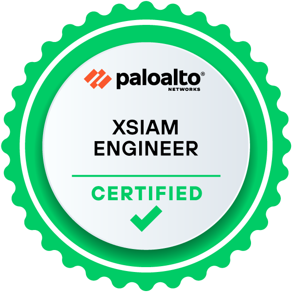 Palo Alto Networks Certified XSIAM Engineer badge