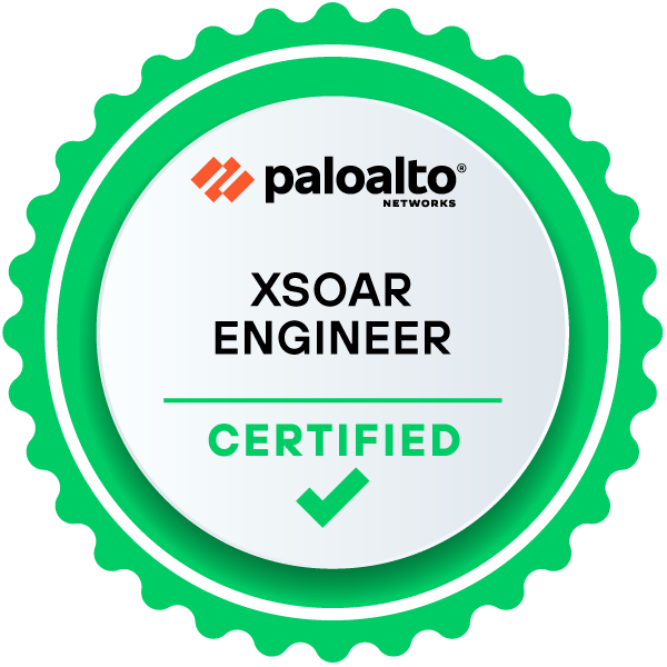 Palo Alto Networks Certified XSOAR Engineer badge