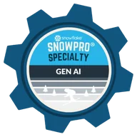 SnowPro Specialty: Gen AI badge