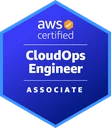 AWS Certified CloudOps Engineer Associate official certification badge
