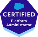 Salesforce Certified Administrator official certification badge