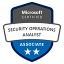Microsoft Security Operations Analyst official certification badge