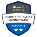 Microsoft Identity and Access Administrator official certification badge