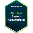 ServiceNow Certified System Administrator official certification badge