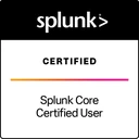 Splunk Core Certified User official certification badge