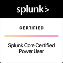 Splunk Core Certified Power User official certification badge