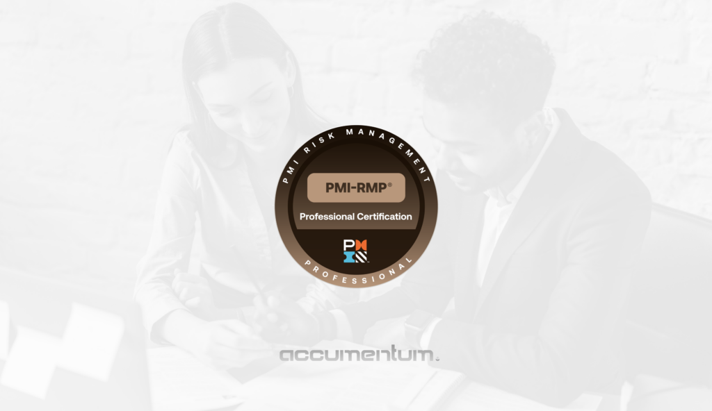 PMI Risk Management Professional PMI-RMP Certification Training Course with Accumentum for project risk strategy, risk analysis, response planning, monitoring, and exam preparation.