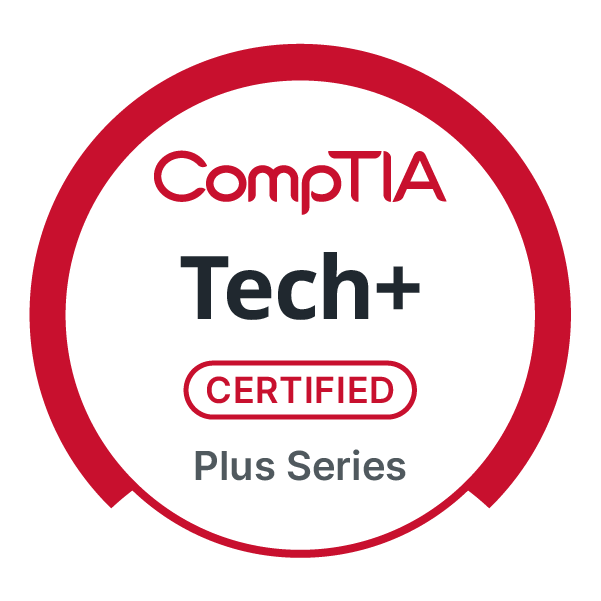 CompTIA Tech+ Certification Training Course Certification Badge